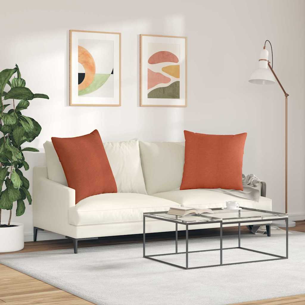 vidaXL Poduszki na sofę 2 pcs Czerwono-pomarańczowy 80 x 80 cm