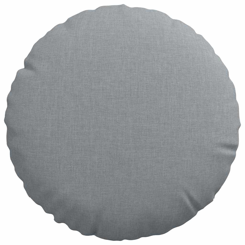 vidaXL Poduszki na siedziska 2 pcs Jasnoszary Ø30 x 13 cm tkanina