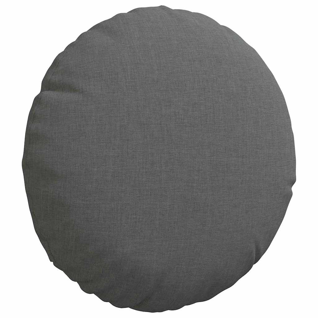 vidaXL Poduszki na siedziska 2 pcs Ciemnoszary Ø30 x 13 cm tkanina