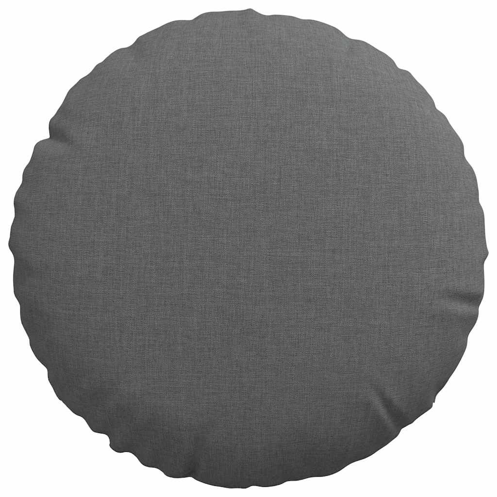 vidaXL Poduszki na siedziska 2 pcs Ciemnoszary Ø30 x 13 cm tkanina