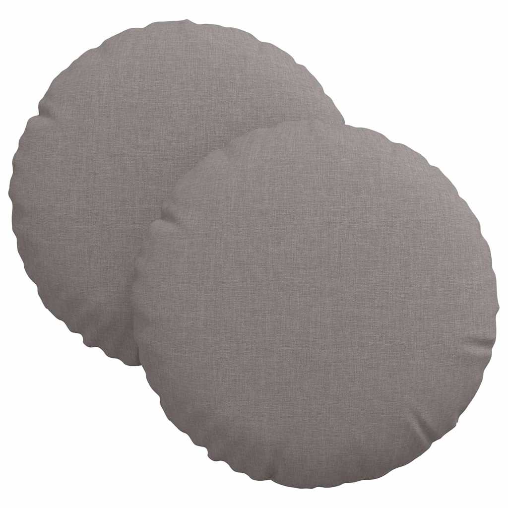 vidaXL Poduszki na siedziska 2 pcs Ciemnoszary Ø30 x 13 cm tkanina