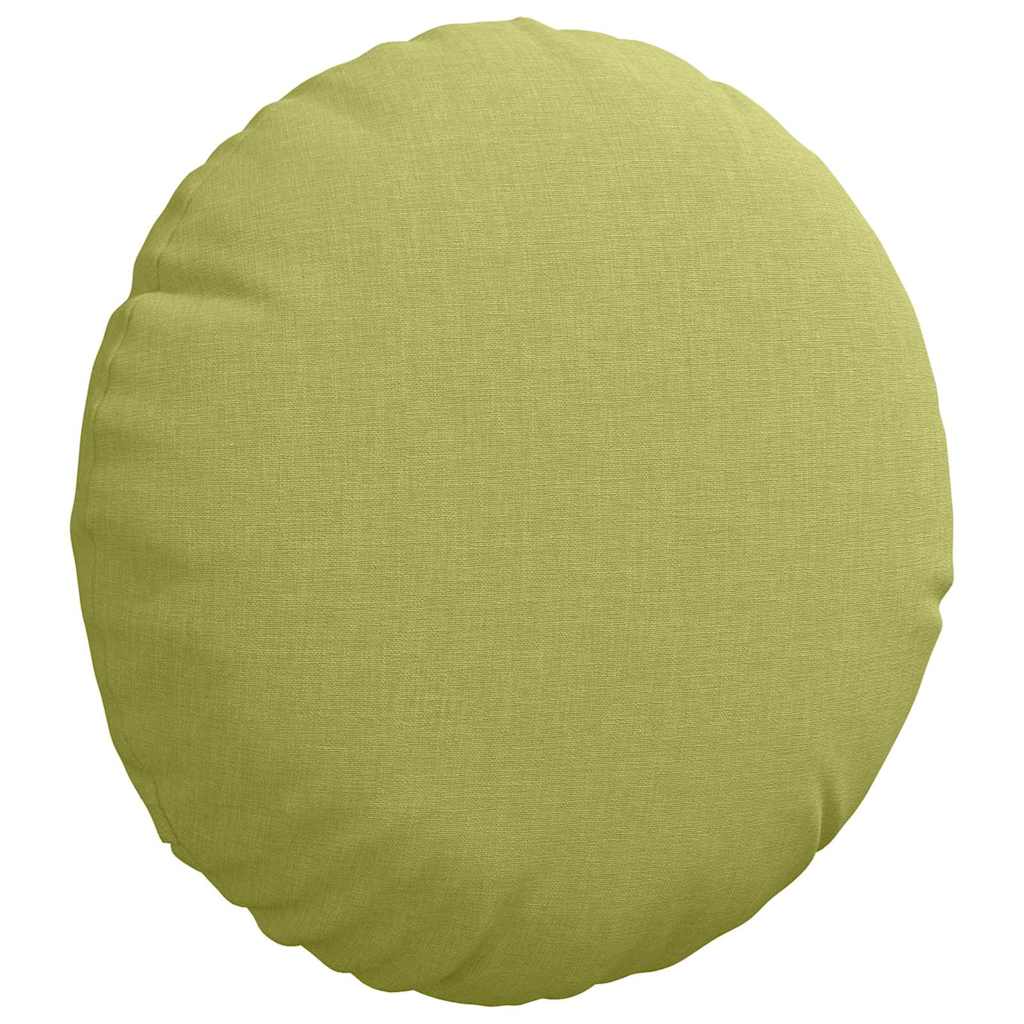 vidaXL Poduszki na siedziska 2 pcs Jasnozielony Ø30 x 13 cm tkanina