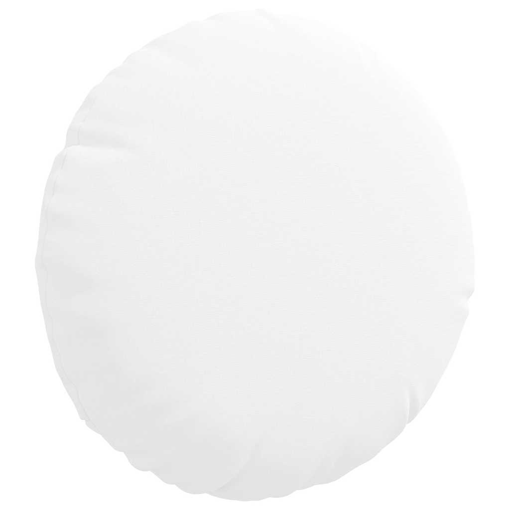 vidaXL Poduszki na siedziska 2 pcs Biały Ø30 x 13 cm tkanina