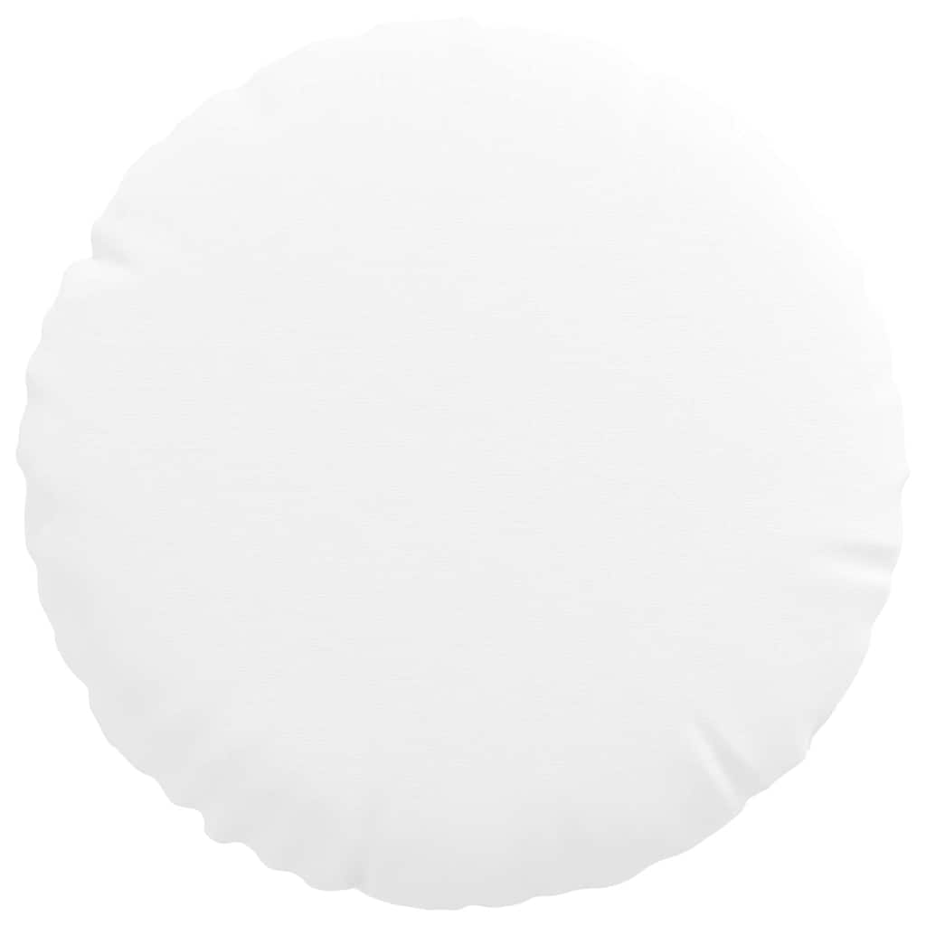 vidaXL Poduszki na siedziska 2 pcs Biały Ø30 x 13 cm tkanina