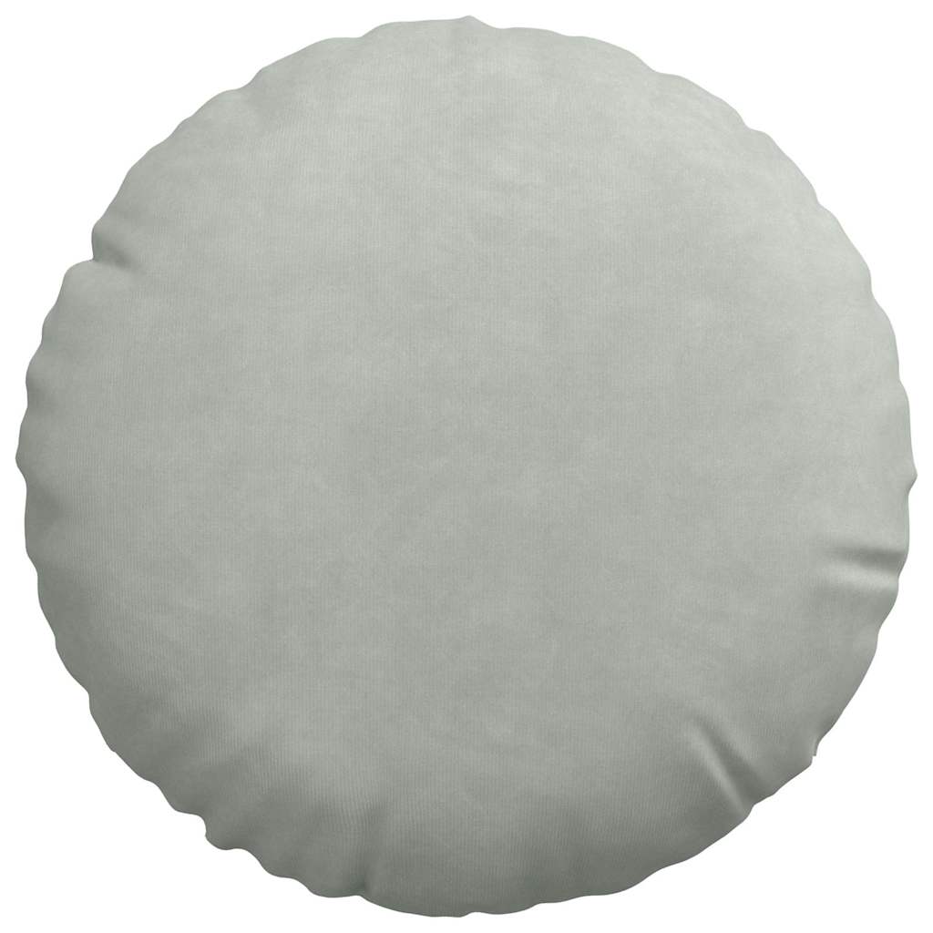vidaXL Poduszki na siedziska 2 pcs Jasnoszary Ø30 x 13 cm Aksamit