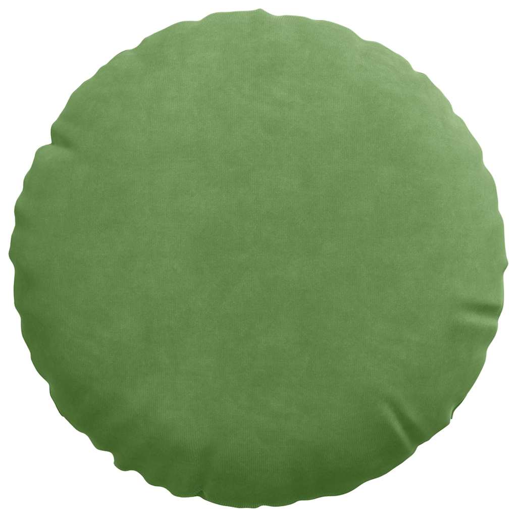 vidaXL Poduszki na siedziska 2 pcs Jasnozielony Ø30 x 13 cm Aksamit