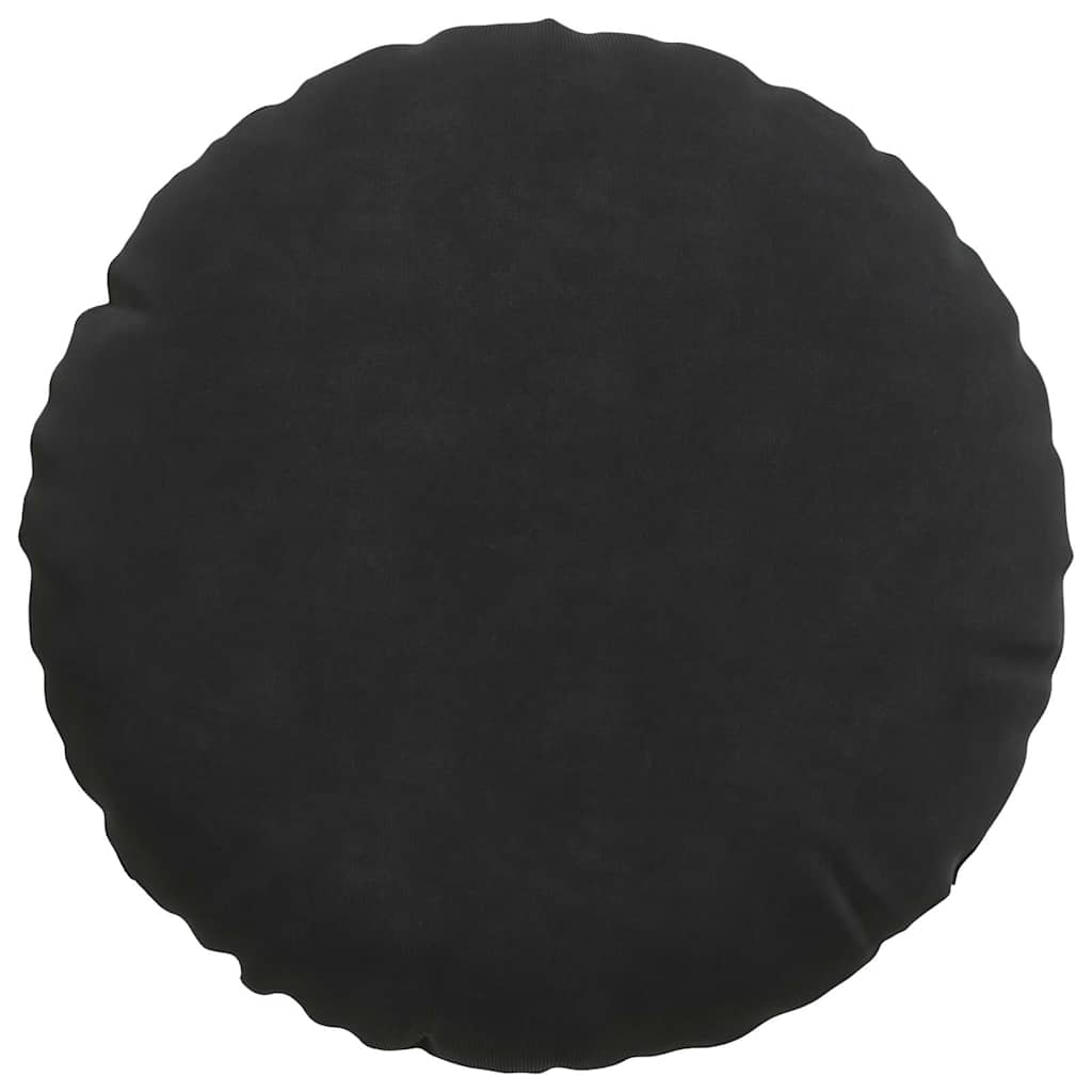 vidaXL Poduszki na siedziska 2 pcs Czarny Ø30 x 13 cm Aksamit