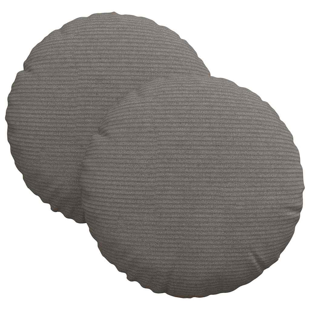 vidaXL Poduszki na siedziska 2 pcs Jasnoszary Ø30 x 13 cm