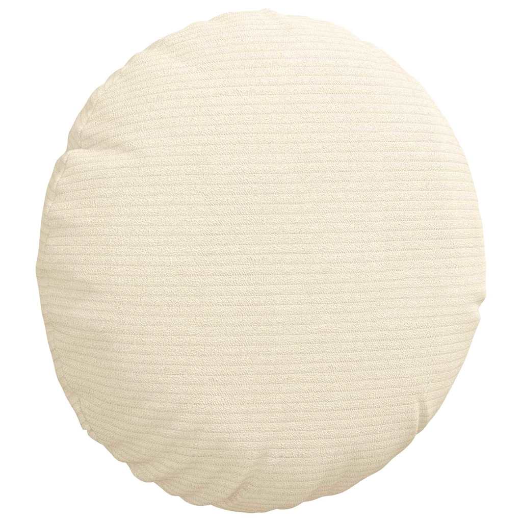 vidaXL Poduszki na siedziska 2 pcs Kremowy Ø30 x 13 cm