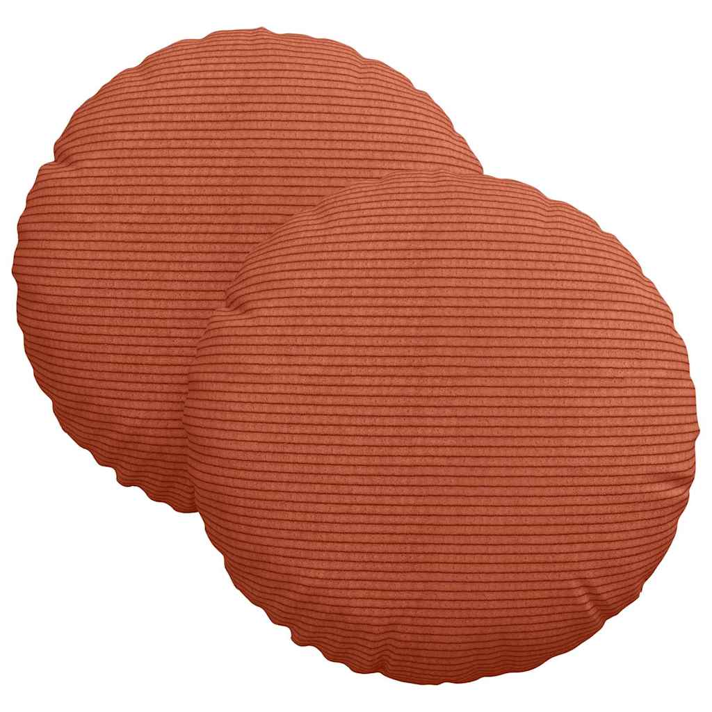 vidaXL Poduszki na siedziska 2 pcs Czerwono-pomarańczowy Ø30 x 13 cm
