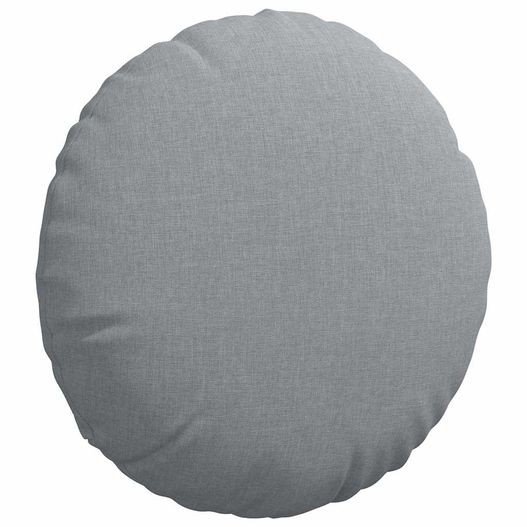 vidaXL Poduszki na siedziska 2 pcs Jasnoszary Ø40 x 13 cm tkanina