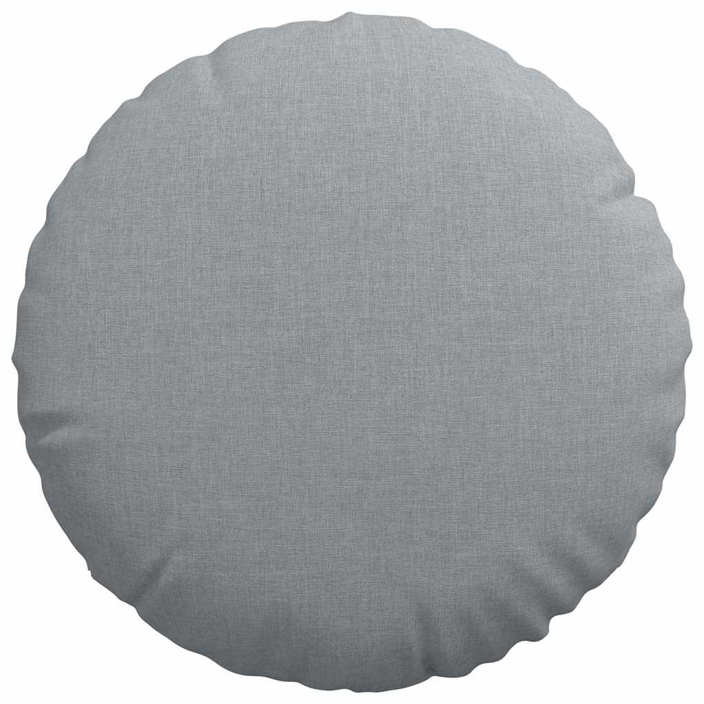 vidaXL Poduszki na siedziska 2 pcs Jasnoszary Ø40 x 13 cm tkanina