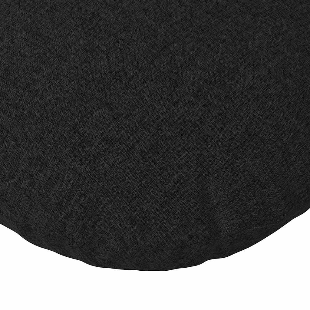 vidaXL Poduszki na siedziska 2 pcs Czarny Ø40 x 13 cm tkanina
