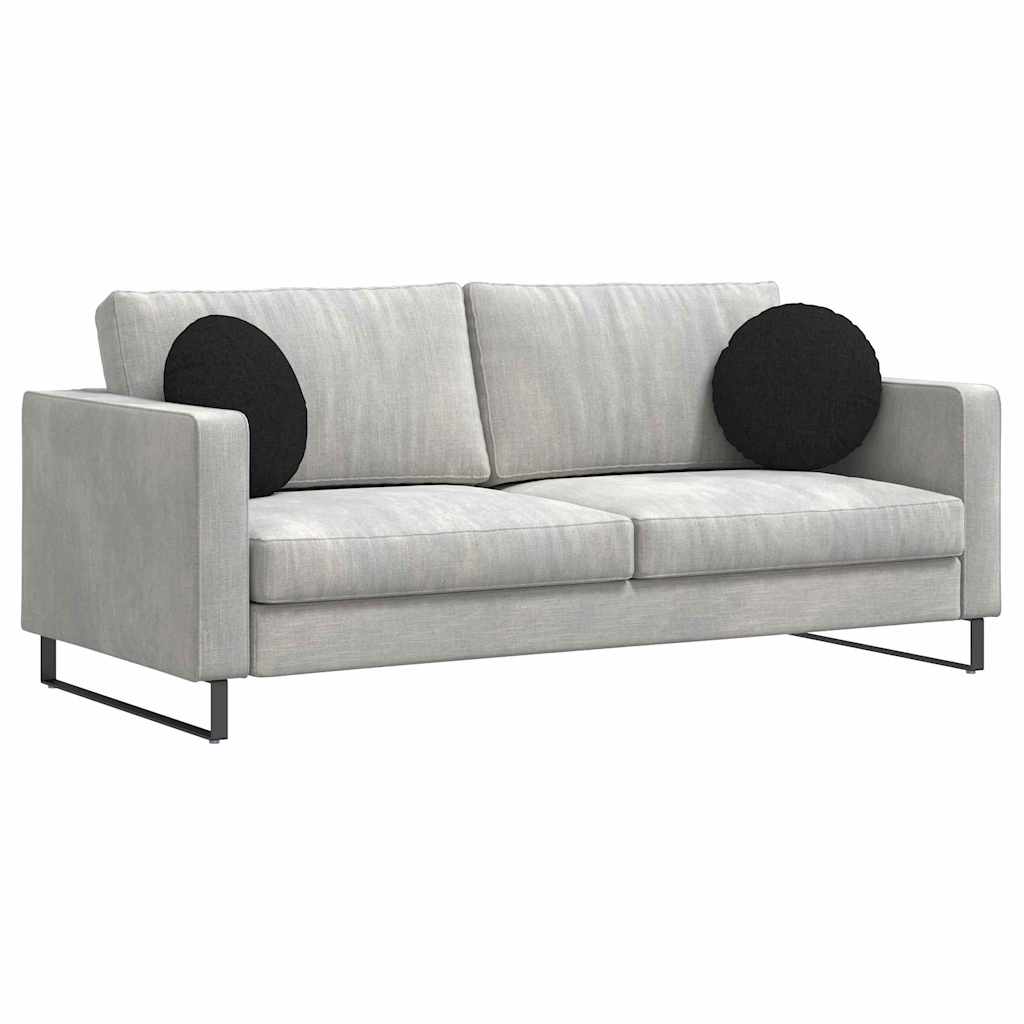 vidaXL Poduszki na siedziska 2 pcs Czarny Ø40 x 13 cm tkanina