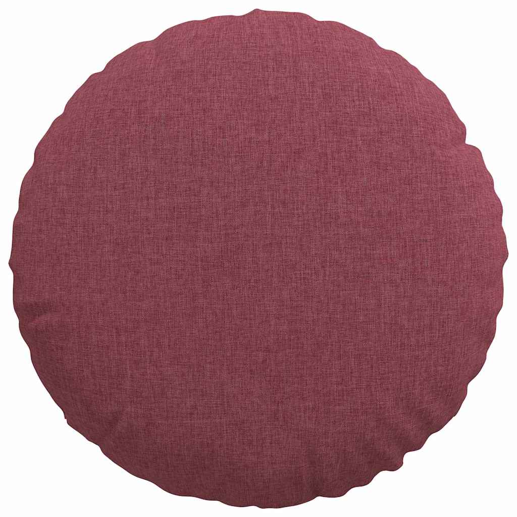 vidaXL Poduszki na siedziska 2 pcs Czerwone wino Ø40 x 13 cm tkanina