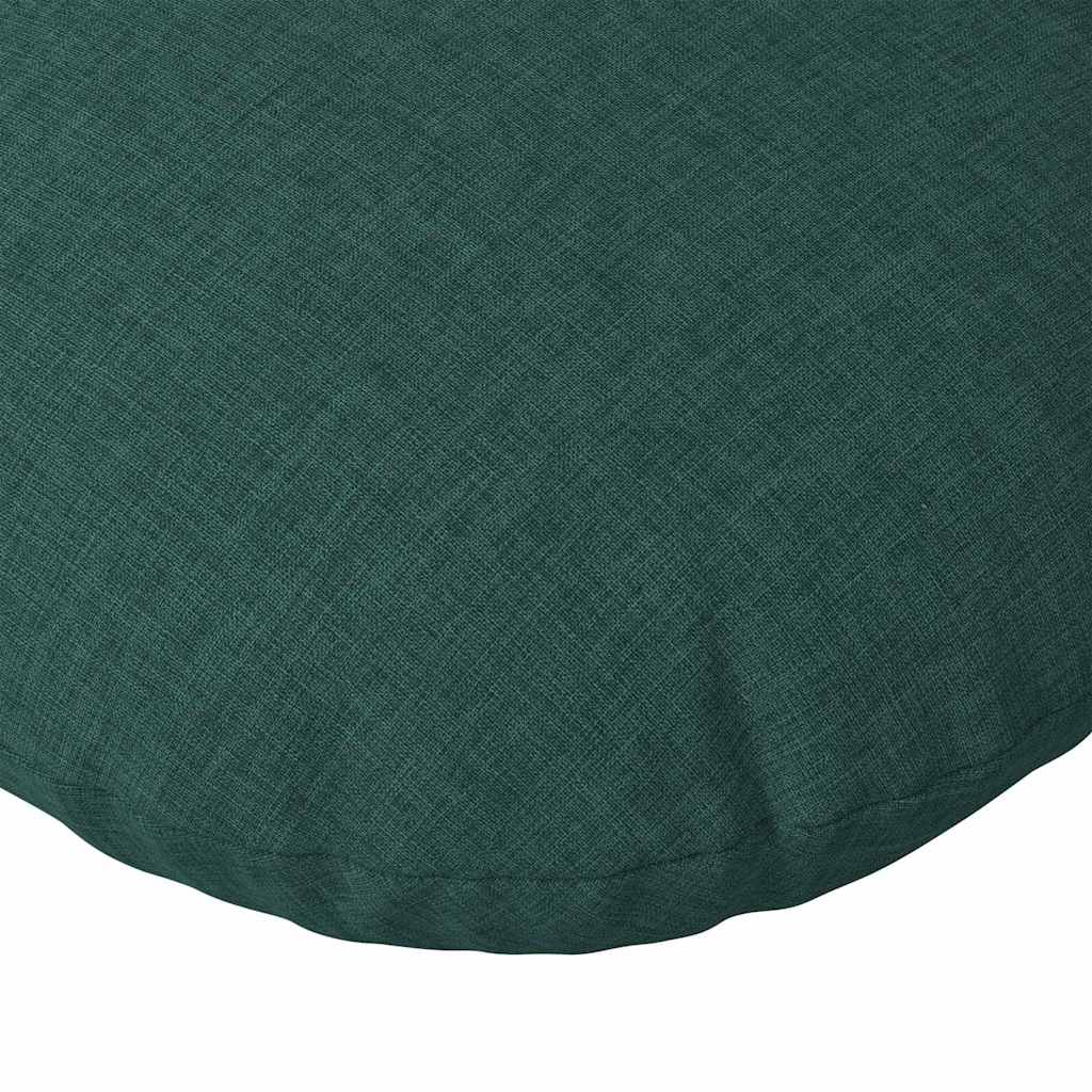 vidaXL Poduszki na siedziska 2 pcs Ciemna zieleń Ø40 x 13 cm tkanina