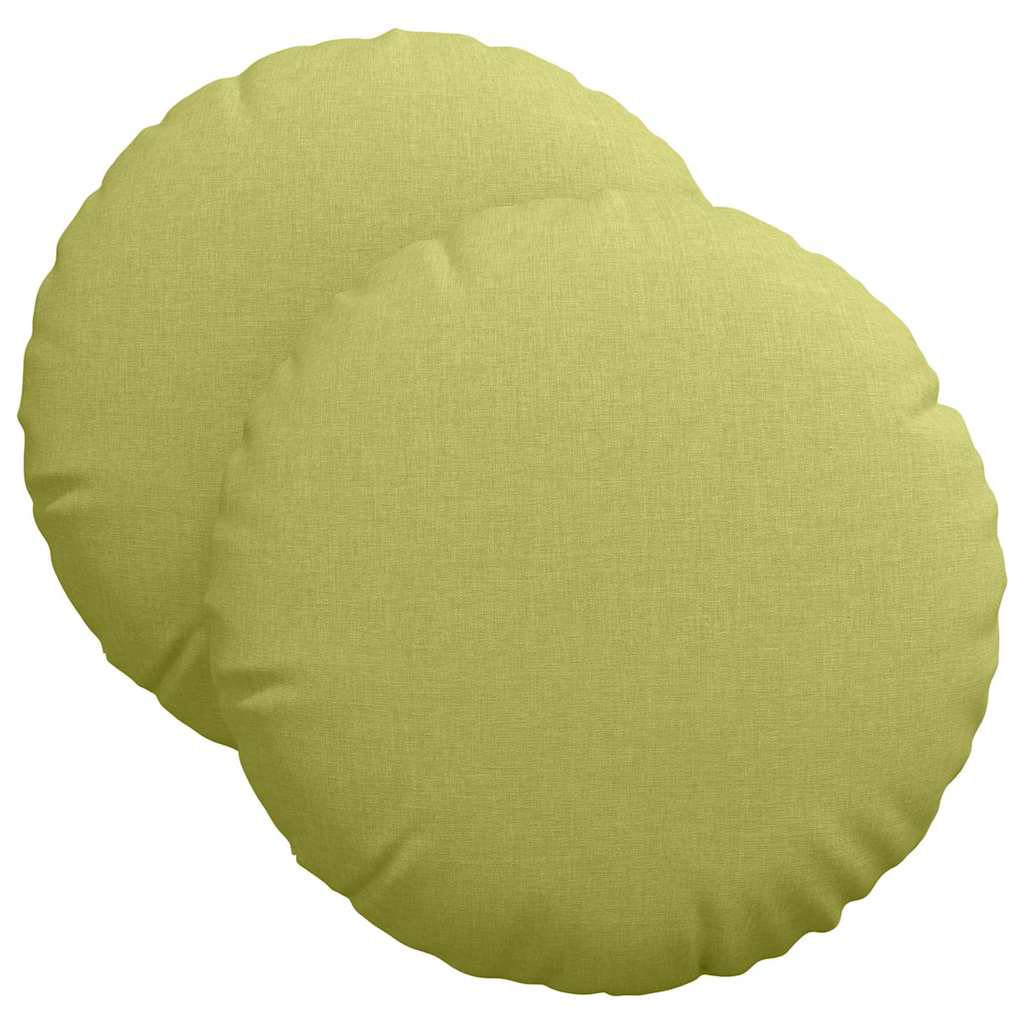 vidaXL Poduszki na siedziska 2 pcs Jasnozielony Ø40 x 13 cm tkanina