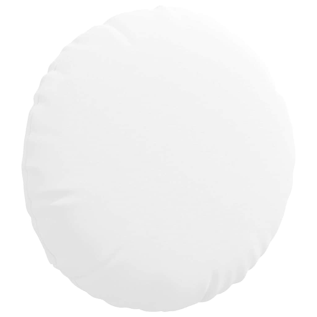 vidaXL Poduszki na siedziska 2 pcs Biały Ø40 x 13 cm tkanina