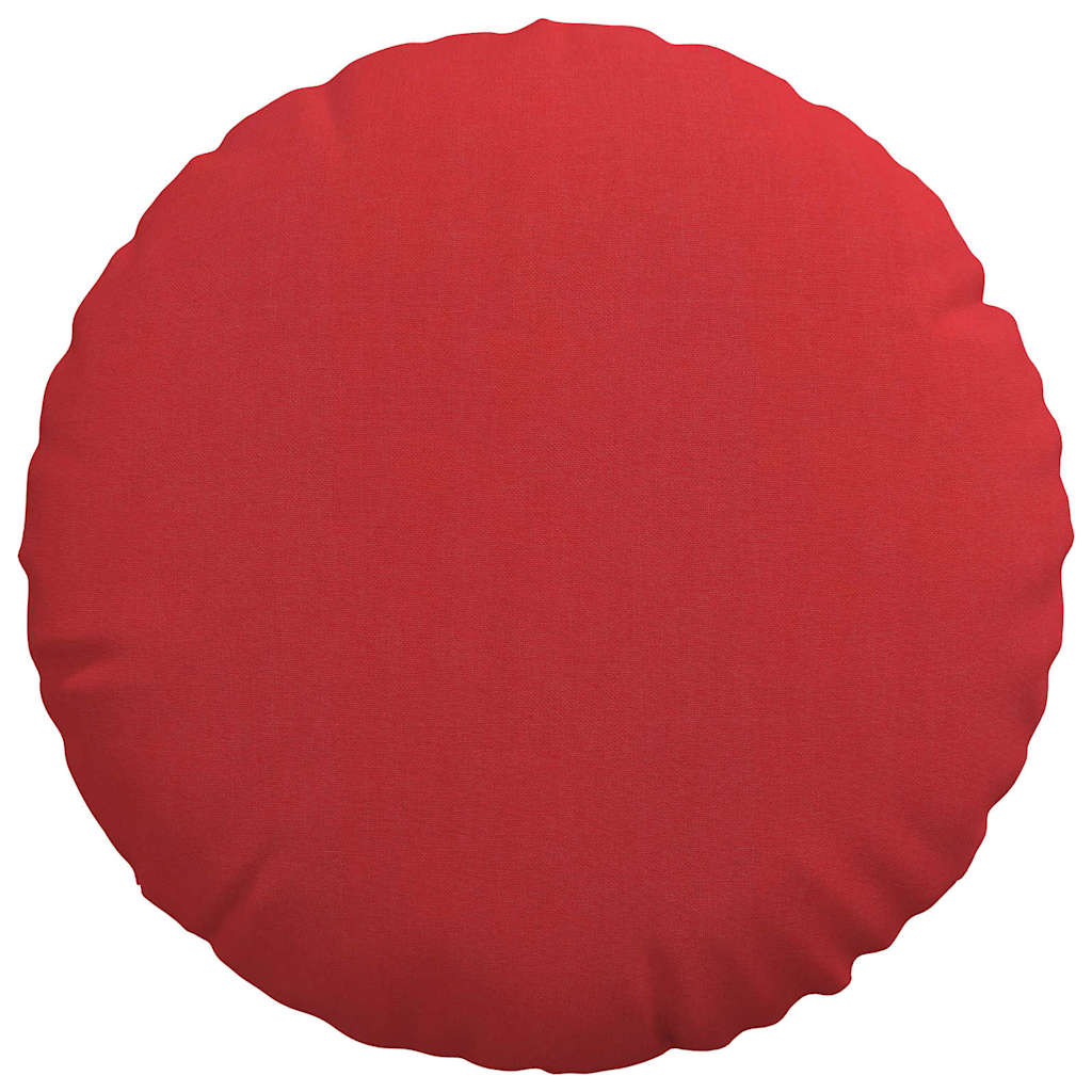 vidaXL Poduszki na siedziska 2 pcs Czerwony Ø40 x 13 cm tkanina
