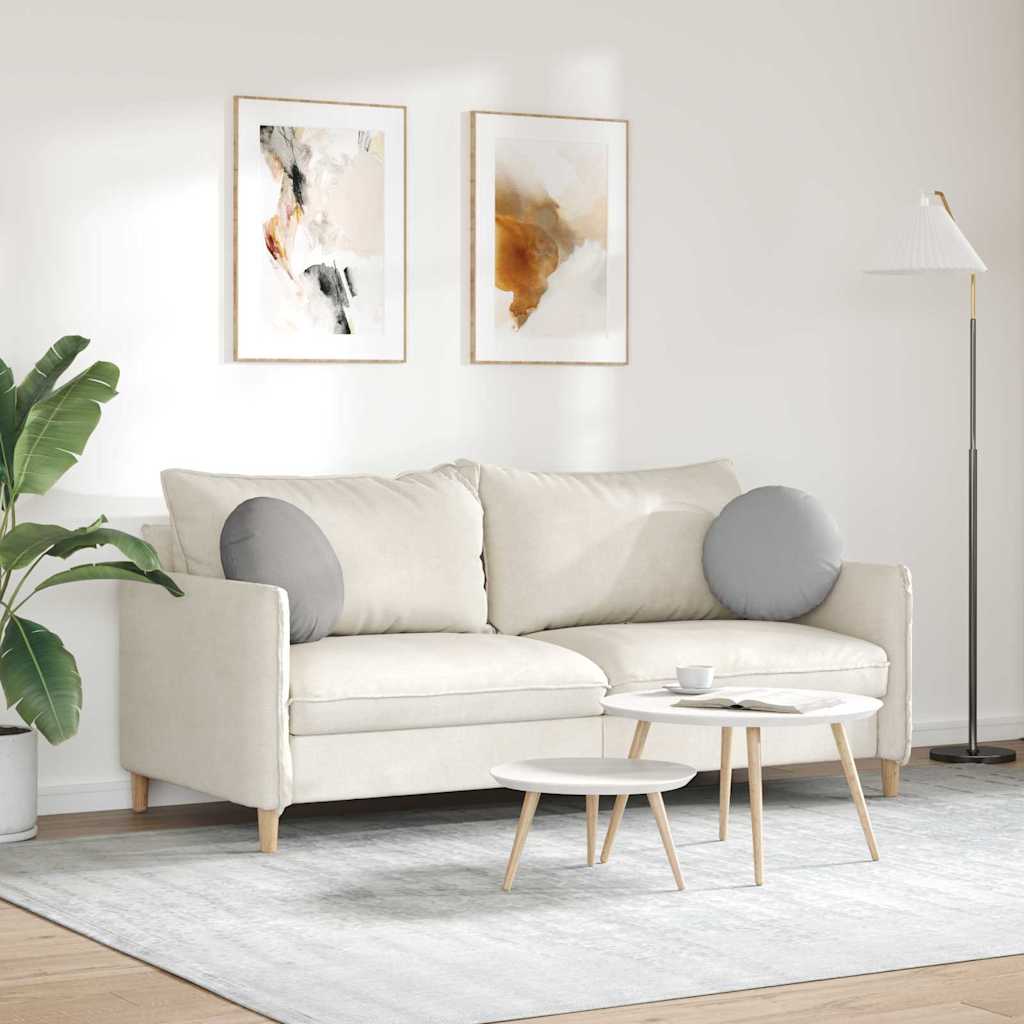 vidaXL Poduszki na siedziska 2 pcs Szary chmur Ø40 x 13 cm tkanina