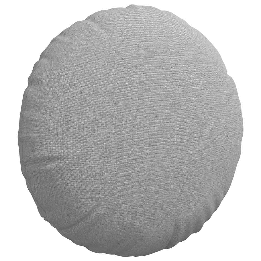 vidaXL Poduszki na siedziska 2 pcs Szary chmur Ø40 x 13 cm tkanina