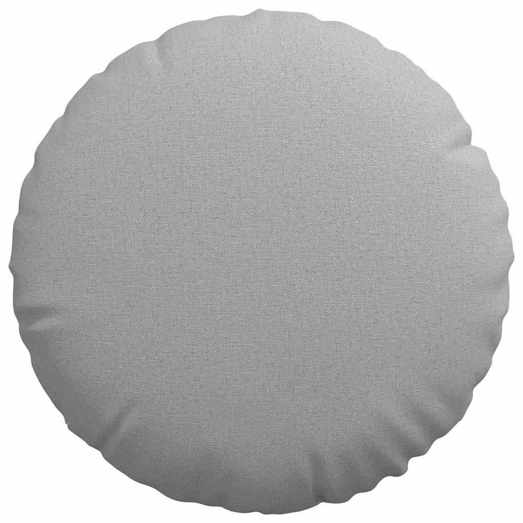 vidaXL Poduszki na siedziska 2 pcs Szary chmur Ø40 x 13 cm tkanina