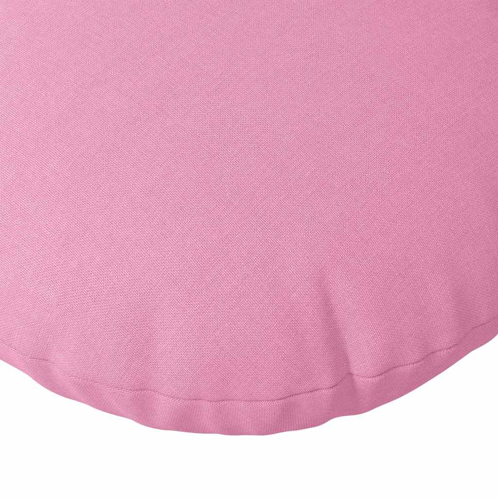 vidaXL Poduszki na siedziska 2 pcs Różowy Ø40 x 13 cm tkanina