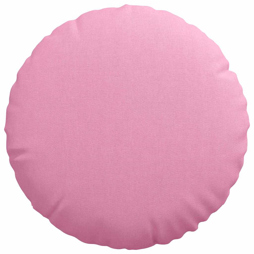 vidaXL Poduszki na siedziska 2 pcs Różowy Ø40 x 13 cm tkanina