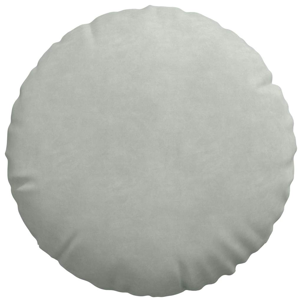 vidaXL Poduszki na siedziska 2 pcs Jasnoszary Ø 40 x 13 cm Aksamit