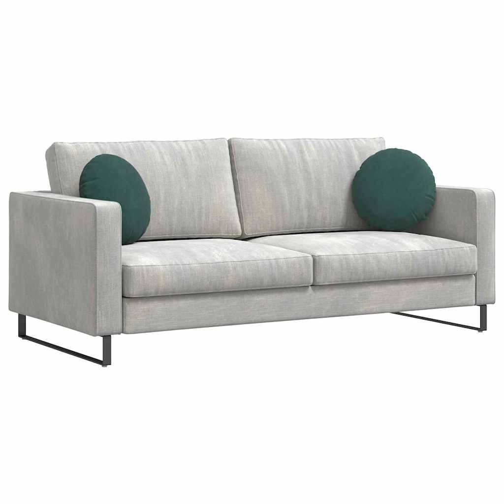 vidaXL Poduszki na siedziska 2 pcs Ciemna zieleń Ø 40 x 13 cm Aksamit