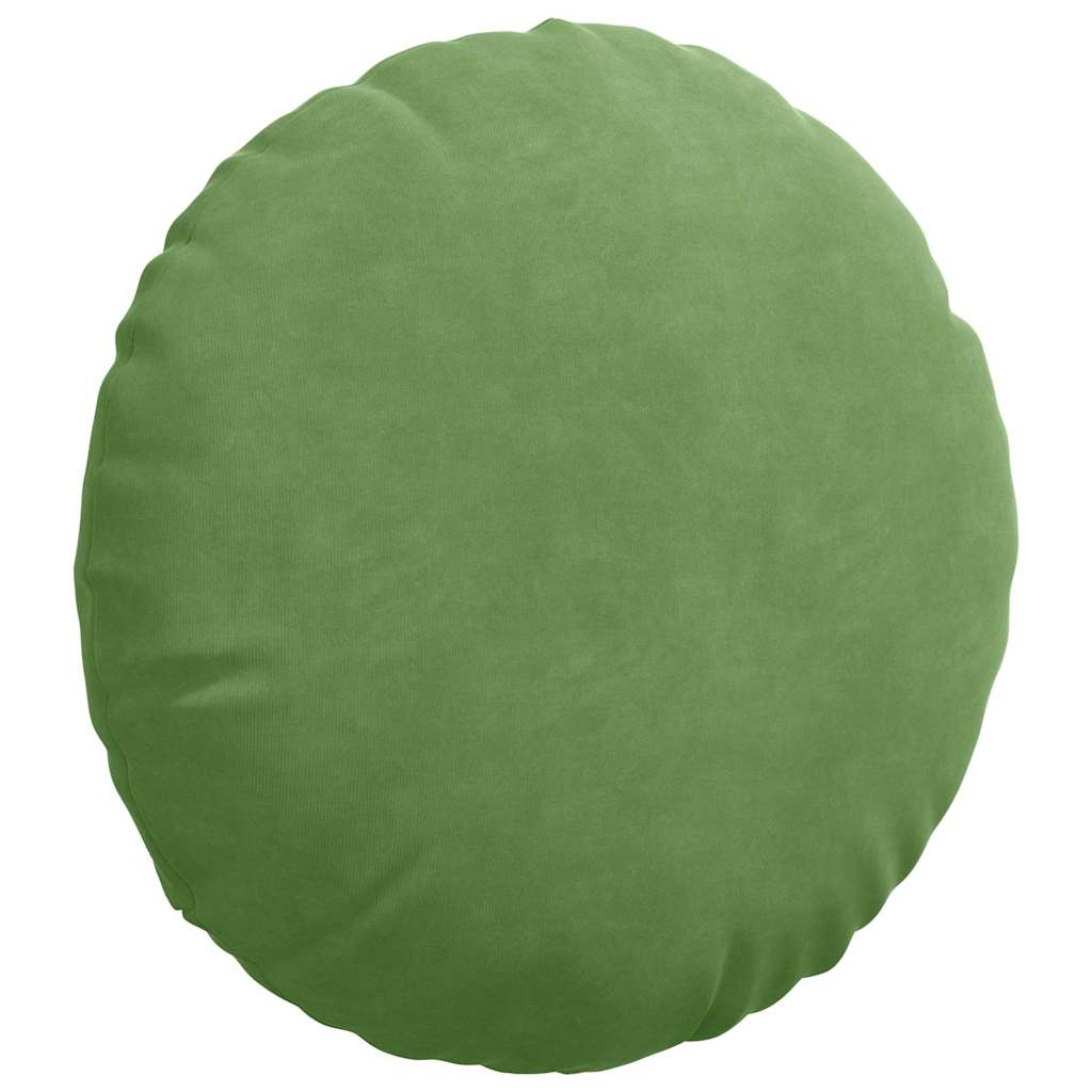 vidaXL Poduszki na siedziska 2 pcs Jasnozielony Ø 40 x 13 cm Aksamit
