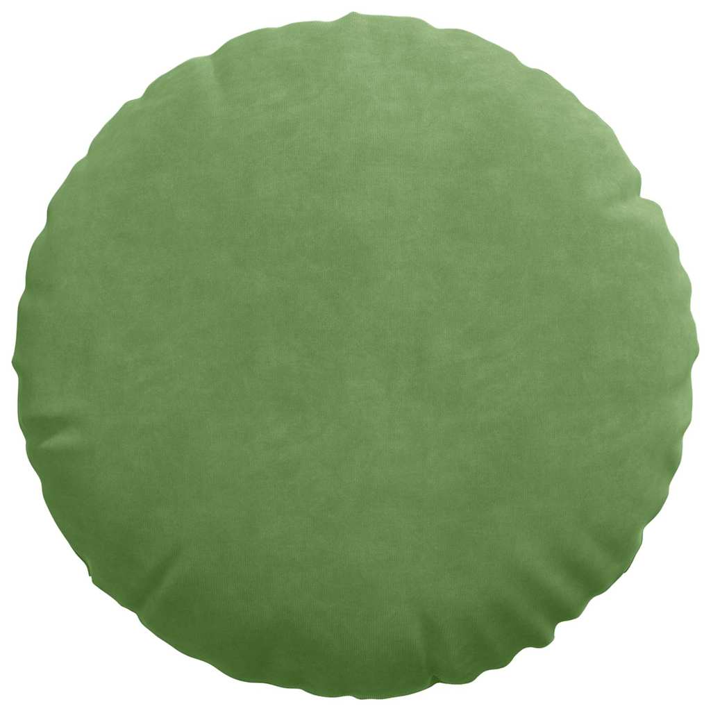 vidaXL Poduszki na siedziska 2 pcs Jasnozielony Ø 40 x 13 cm Aksamit