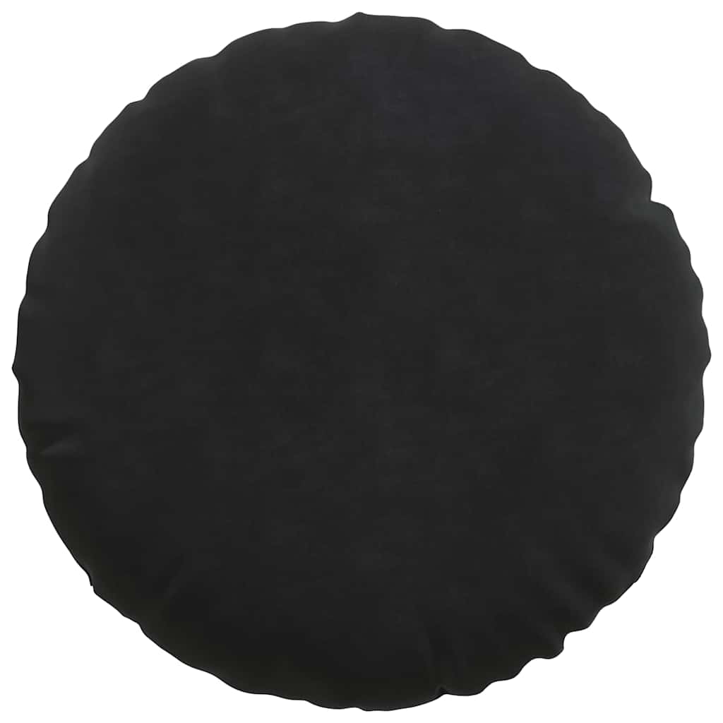 vidaXL Poduszki na siedziska 2 pcs Czarny Ø 40 x 13 cm Aksamit