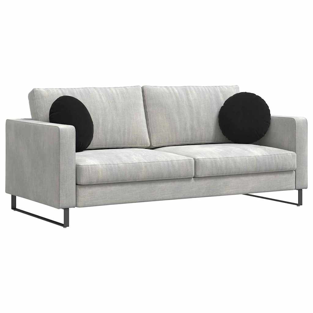 vidaXL Poduszki na siedziska 2 pcs Czarny Ø 40 x 13 cm Aksamit