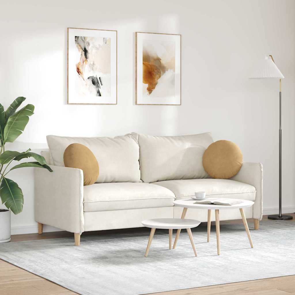 vidaXL Poduszki na siedziska 2 pcs Brązowy Ø 40 x 13 cm Aksamit