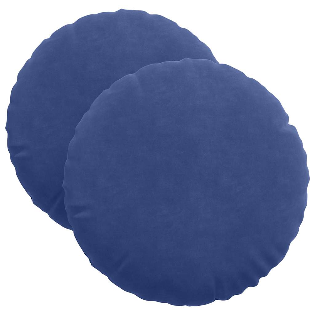 vidaXL Poduszki na siedziska 2 pcs Niebieski policyjny Ø 40 x 13 cm