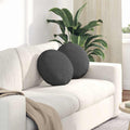 vidaXL Poduszki na siedziska 2 pcs Ciemnoszary Ø 40 cm