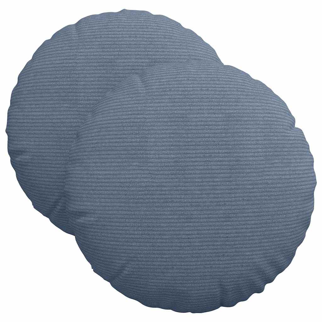 vidaXL Poduszki na siedziska 2 pcs Niebieski Ø 40 cm