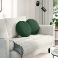 vidaXL Poduszki na siedziska 2 pcs Ciemna zieleń Ø 40 cm