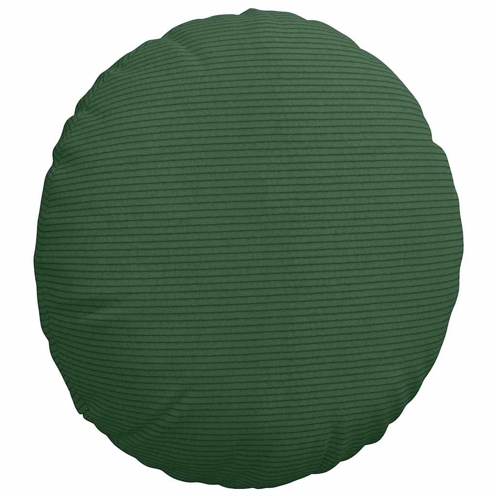 vidaXL Poduszki na siedziska 2 pcs Ciemna zieleń Ø 40 cm