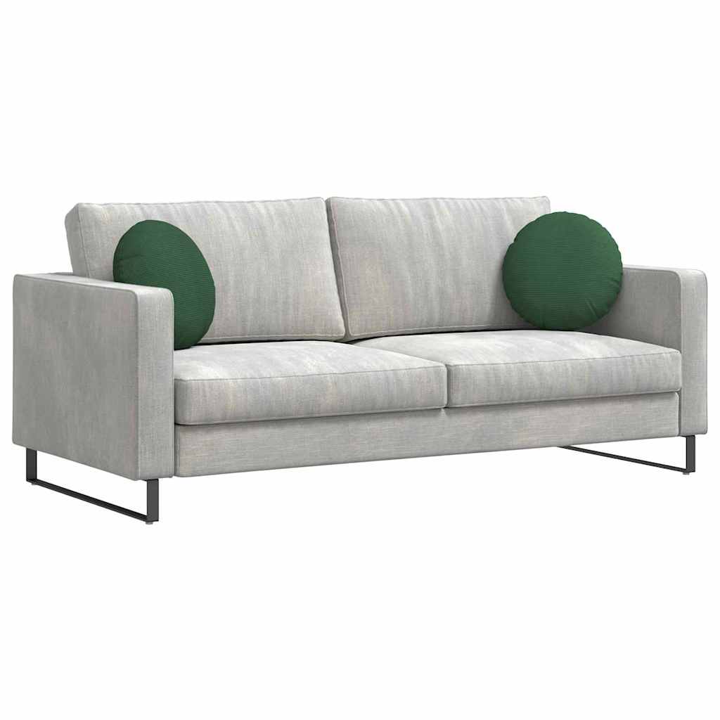 vidaXL Poduszki na siedziska 2 pcs Ciemna zieleń Ø 40 cm