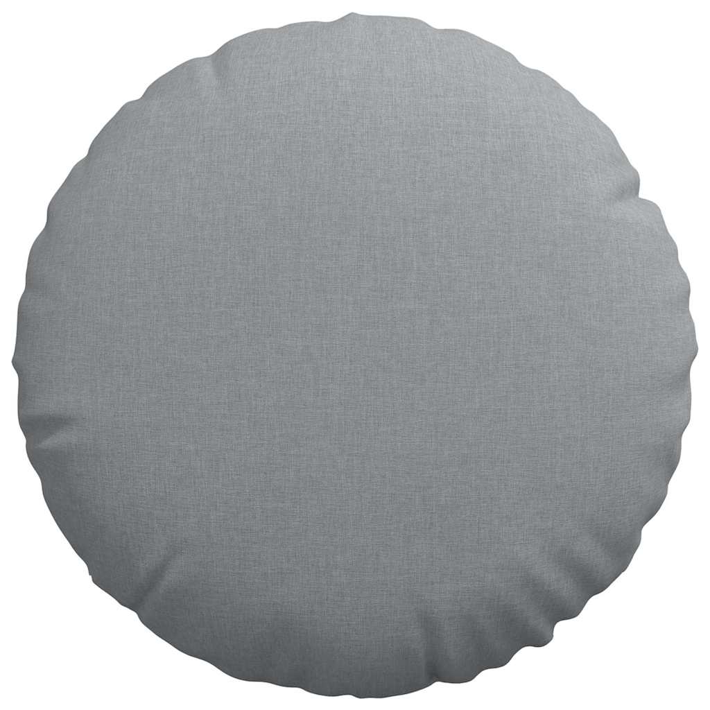 vidaXL Poduszki na siedziska 2 pcs Jasnoszary Ø50 x 19 cm tkanina