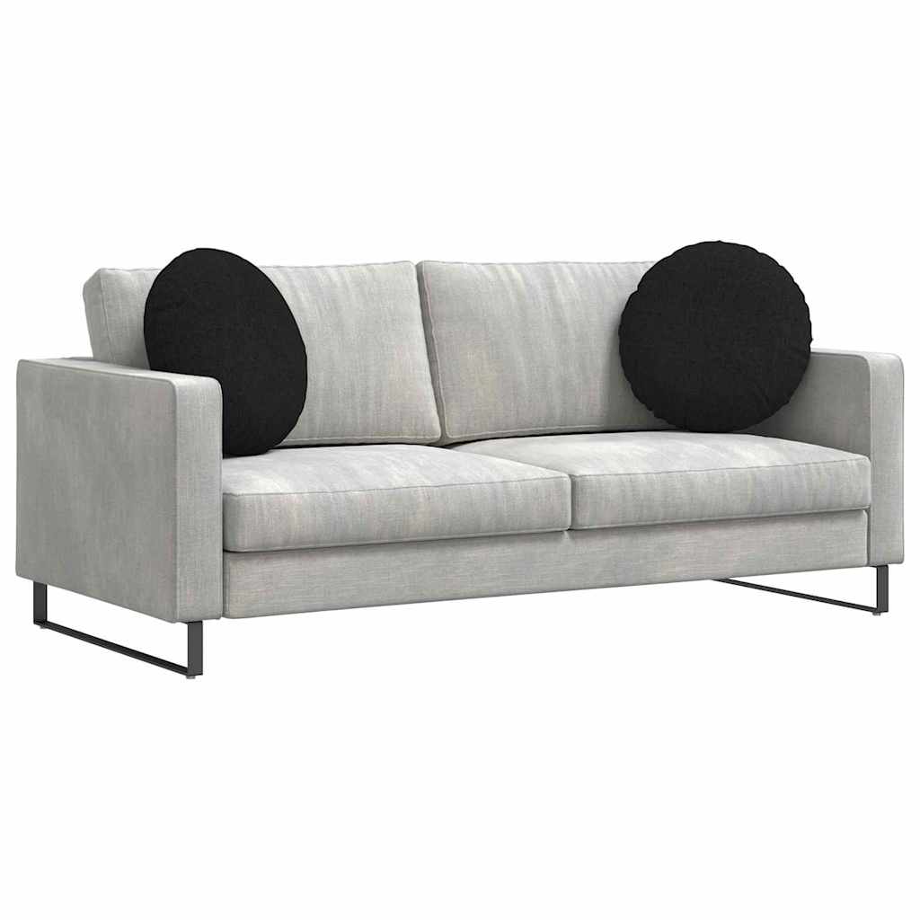 vidaXL Poduszki na siedziska 2 pcs Czarny Ø50 x 19 cm tkanina