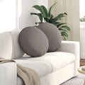 vidaXL Poduszki na siedziska 2 pcs Ciemnoszary Ø50 x 19 cm tkanina