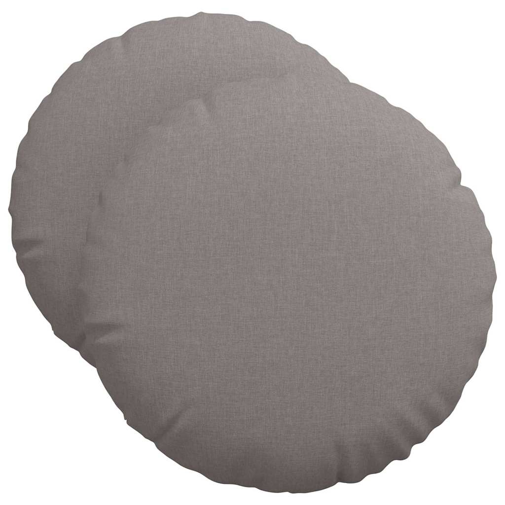 vidaXL Poduszki na siedziska 2 pcs Ciemnoszary Ø50 x 19 cm tkanina