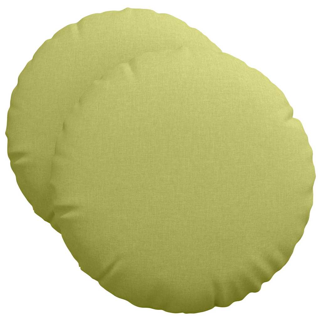 vidaXL Poduszki na siedziska 2 pcs Jasnozielony Ø50 x 19 cm tkanina
