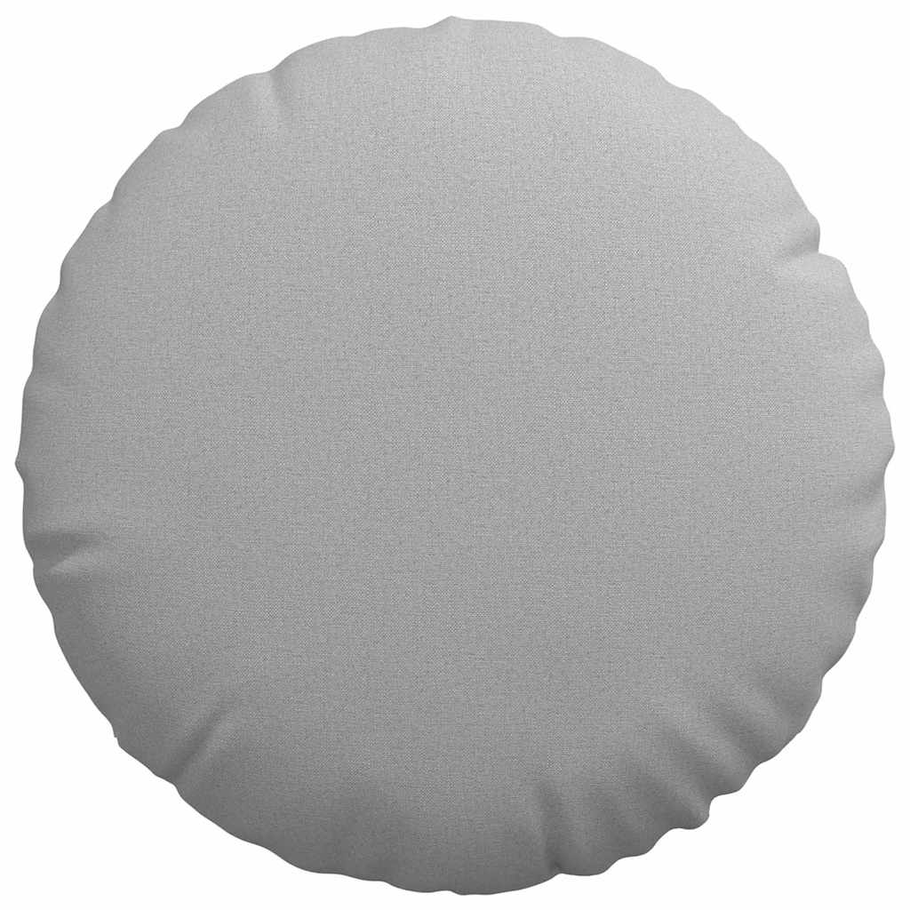 vidaXL Poduszki na siedziska 2 pcs Szary chmur Ø50 x 19 cm tkanina