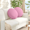 vidaXL Poduszki na siedziska 2 pcs Różowy Ø50 x 19 cm tkanina