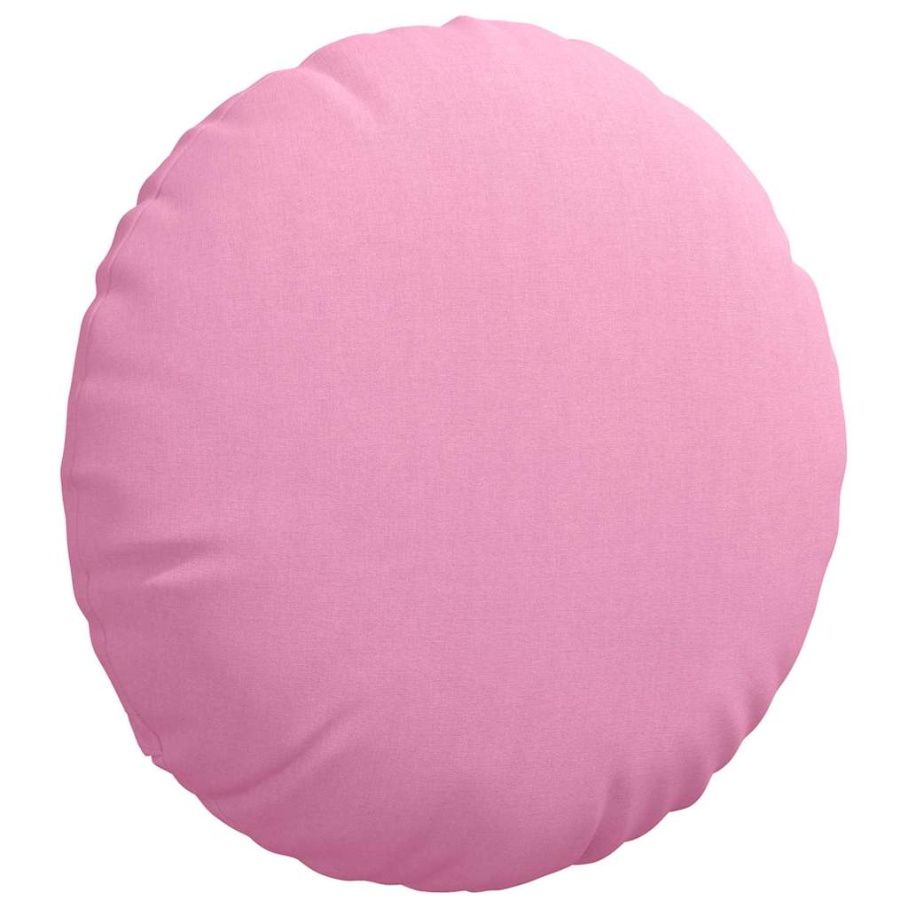 vidaXL Poduszki na siedziska 2 pcs Różowy Ø50 x 19 cm tkanina