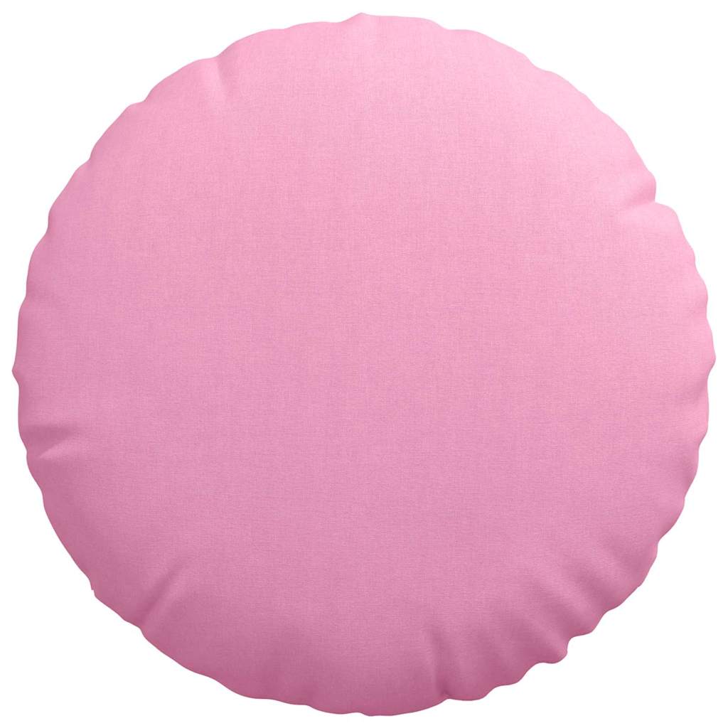 vidaXL Poduszki na siedziska 2 pcs Różowy Ø50 x 19 cm tkanina
